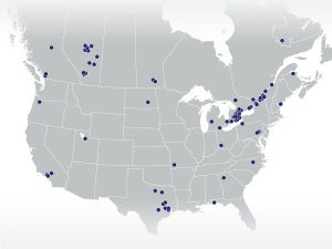 Map of Canerector Locations