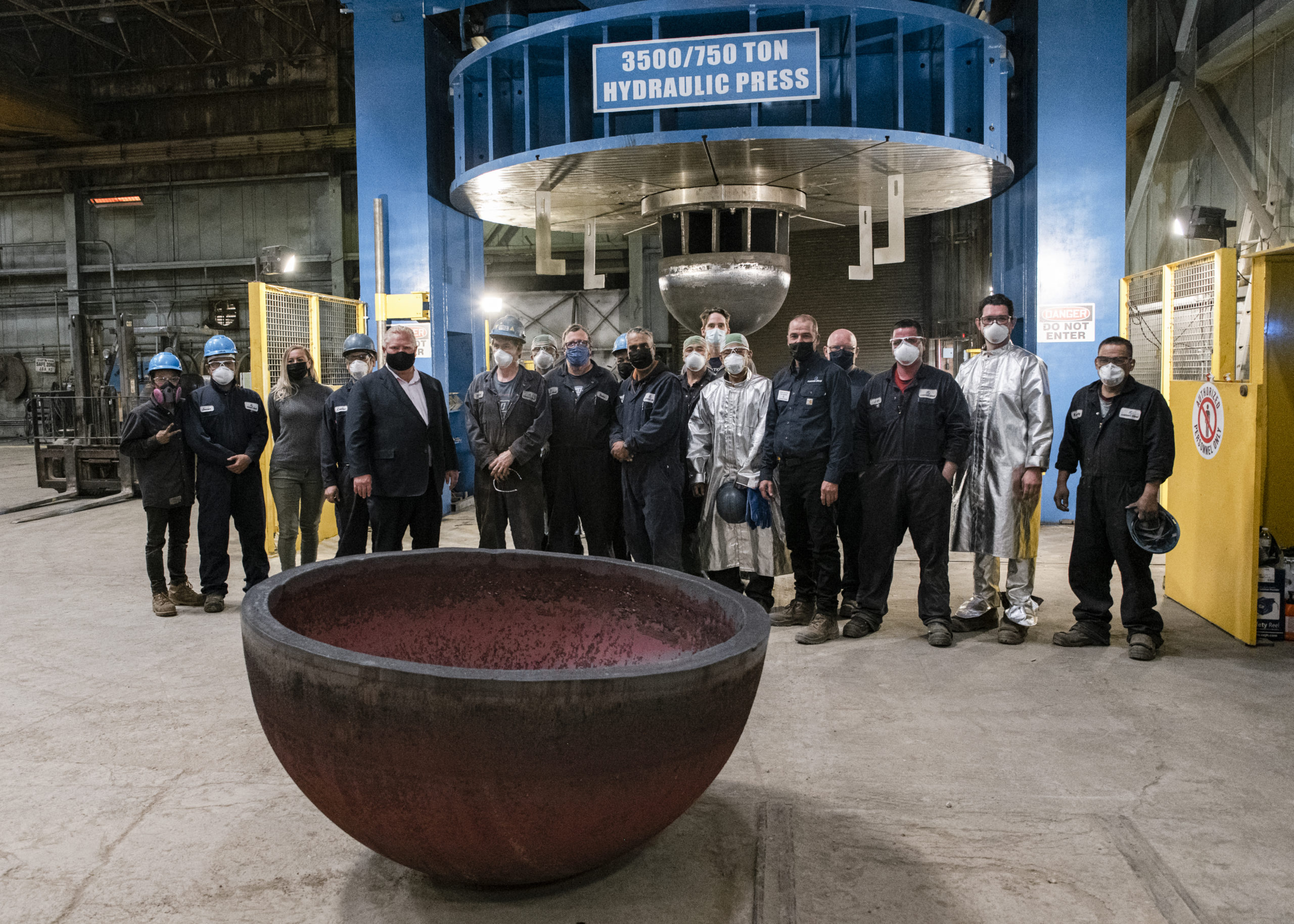 Ontario Premier Doug Ford Tours Conrex Steel’s New Head Press