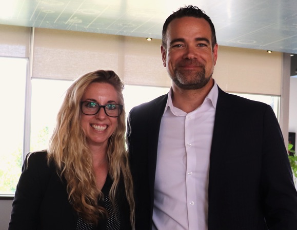 Lauren Budohoski and Nick Seaboyer Sales Champions Canerector Sep 2022