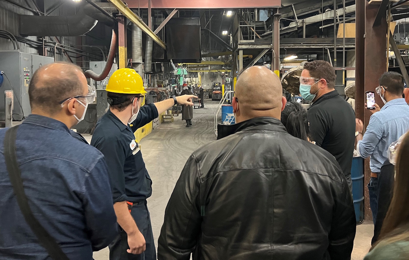 Canerector controllers tour the Gamma facility.